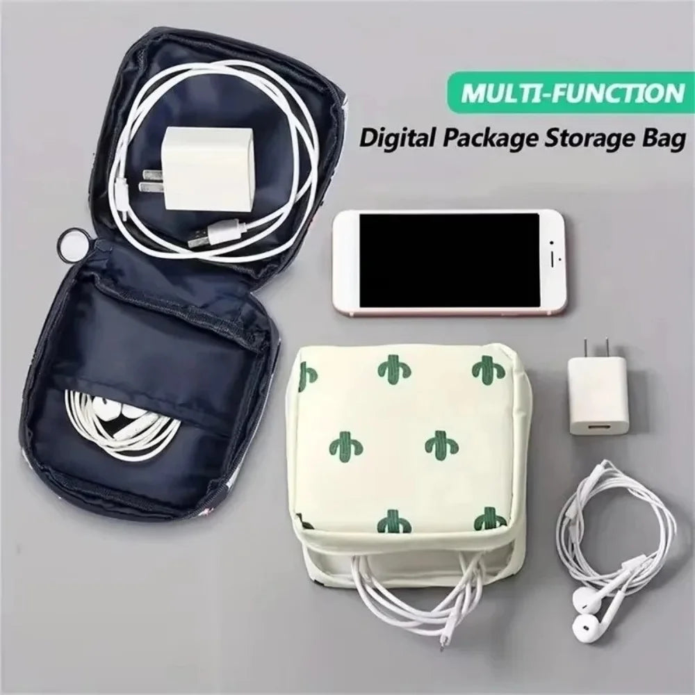 Cartoon Pattern Sanitary Napkin Bag Women Sanitary Napkin Tampon Storage Bag Portable Waterproof Multifunction Organizer Pouch