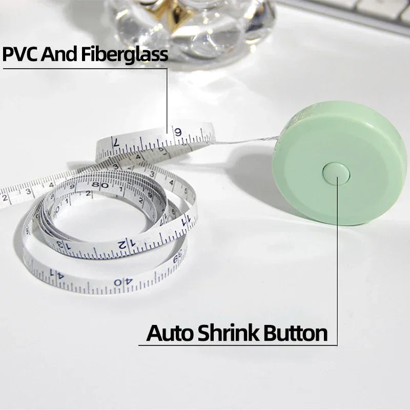 Portable Tape Measure With Push Button Retractable Soft Ruler for Weight Loss Medical Body Measurement Sewing Tool Tailor Craft