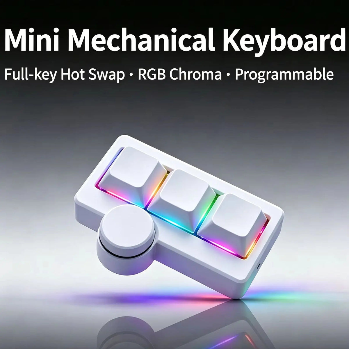 Hot-Swappable RGB Gaming Wired Mini Keyboard USB Portable Multi-Combination/Multi-Media Office/Gaming Custom Shortcut Keyboard