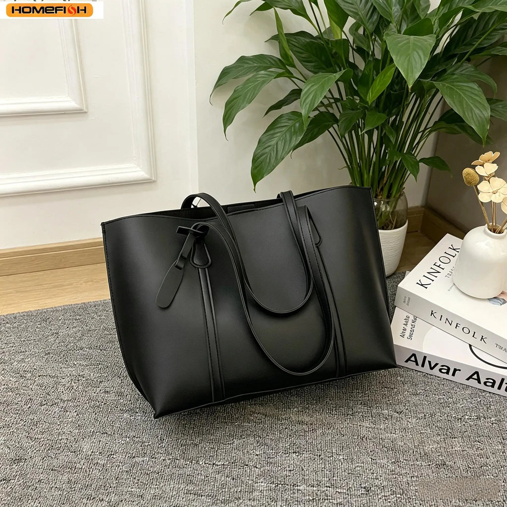 👜✨ Bolso Tote de Mujer Estilo Coreano – Elegante, Suave y de Gran Capacidad 🖤🌸