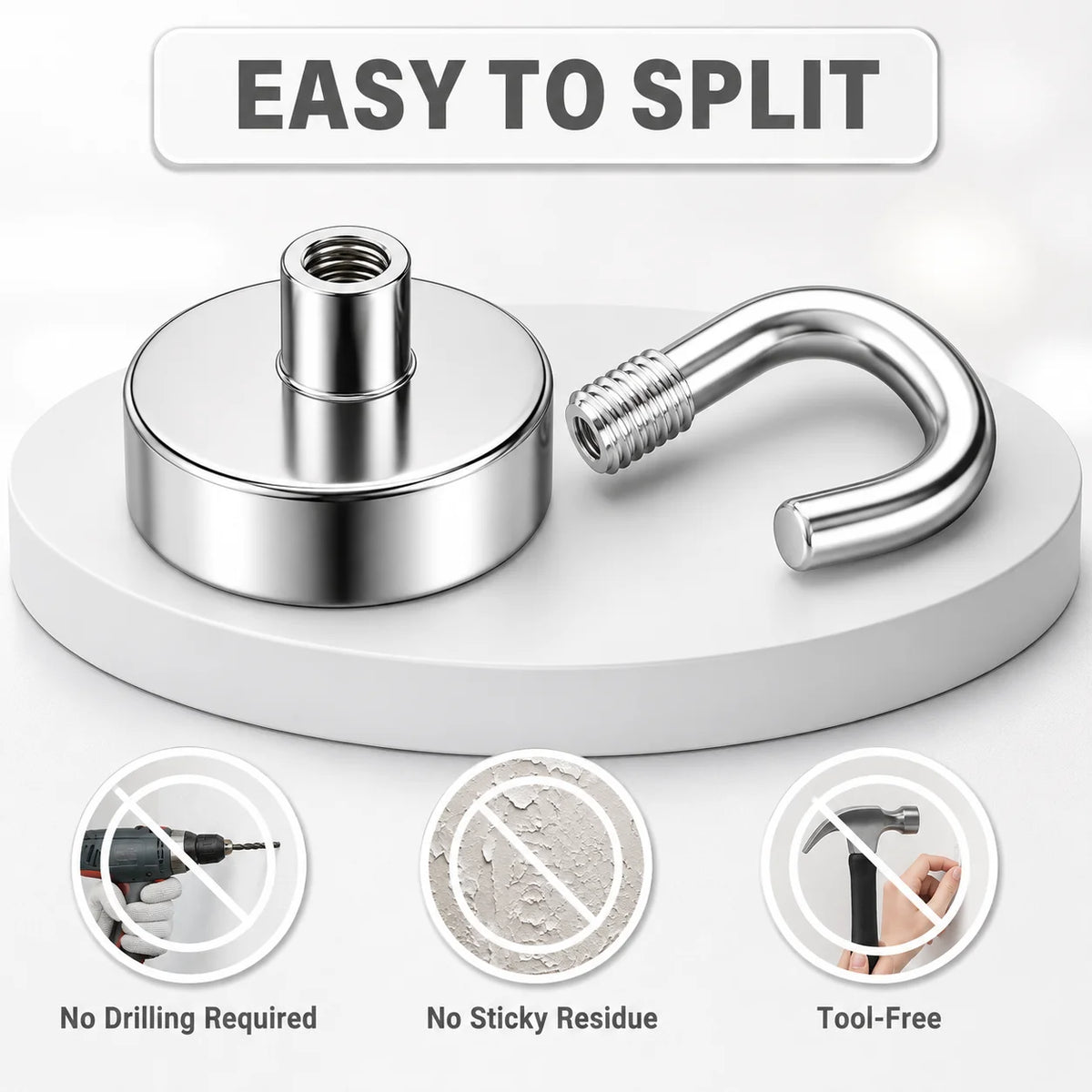 4/6/8 Pcs 30lb 0.47 inch Heavy Duty Strong Magnet Hooks for Refrigerator, Cruise Cabin, Grill, Kitchen, Garage, Office, Ceiling