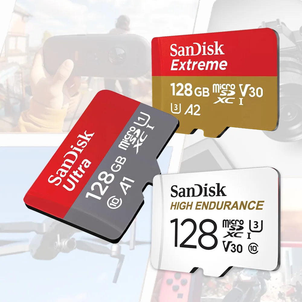 SanDisk Memory Card MicroSD 32GB 64GB 128GB 256GB 512GB 1TB micro SD Card Extreme TF Card Class10 U3 V30 4K UHD A2 micro SDXC