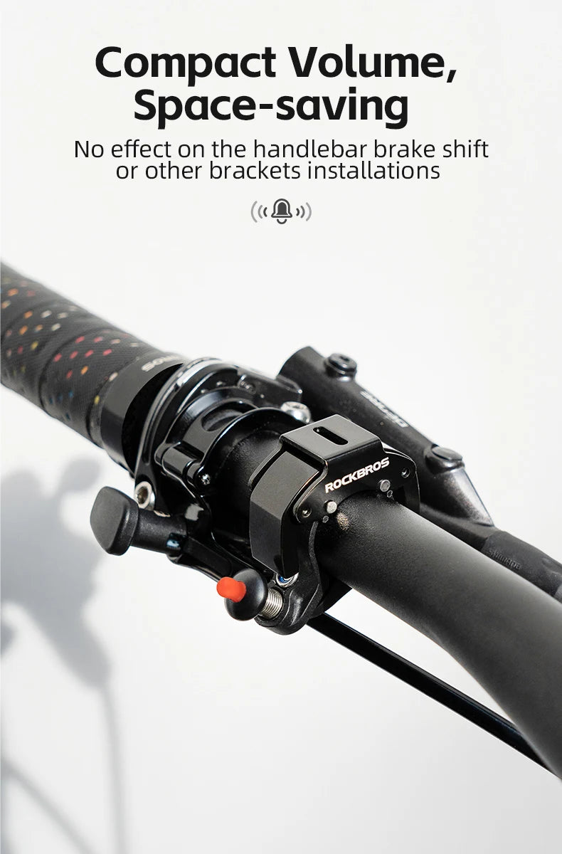 ROCKBROS Bicycle Bell Aluminum Alloy Horn Small Volume Portable Sound Alarm For Safety MTB Road Bike Ring Bicycle Accessories