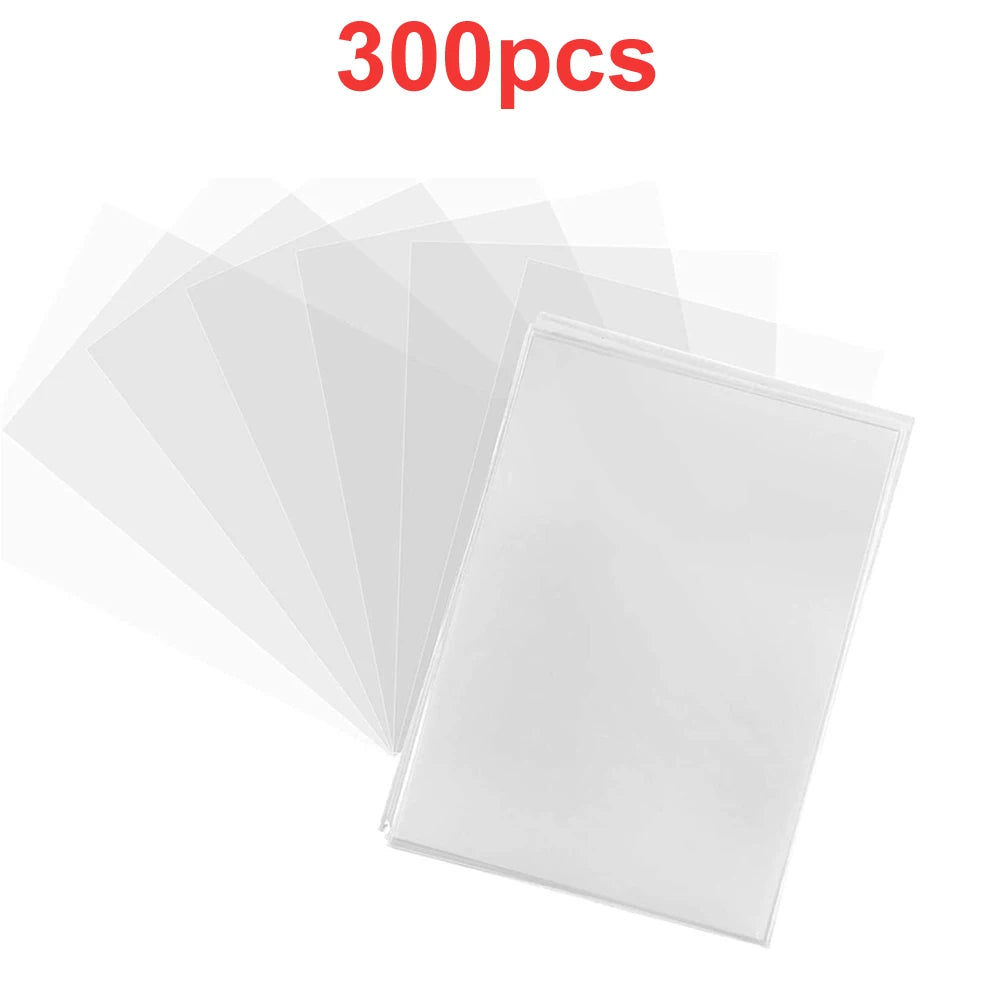 100 Pcs Transparent Playing Card Cover Clear Protector Sleeve Holder For Board Game ID Trading Folder Photo Pouch Kit