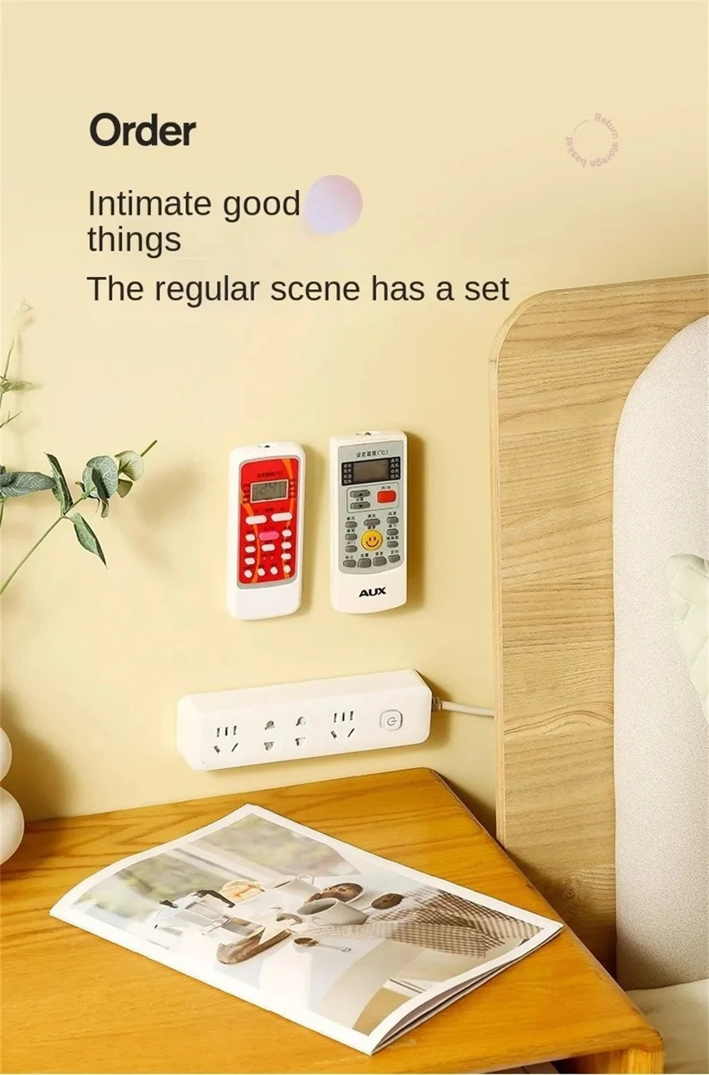 3/6/12PCS TV Remote Holder Magnetic Remote Control Holder Wall Mount Adhesive Remote Control Holder Strong Hold For Home Office
