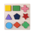 Wooden Geometric Blocks Montessori Puzzle Shape Sorting Math Early Educational Learning Toy for Toddlers Baby Cognitive Training
