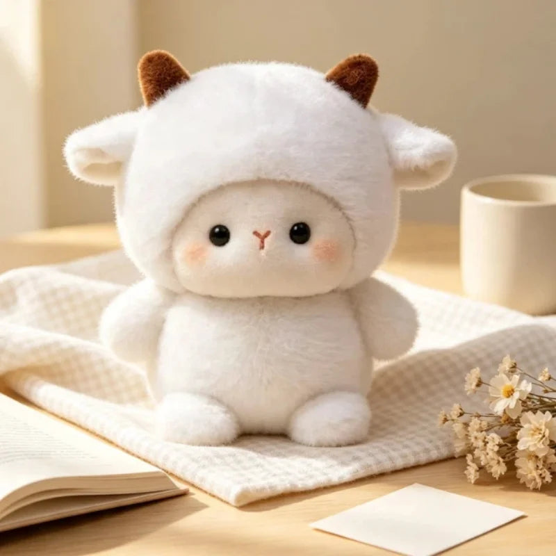 16cm Table With Plush Toy Cute Doll With Accompanying Doll Desktop Decoration Healing Surprise Daily Gift For Good Friend