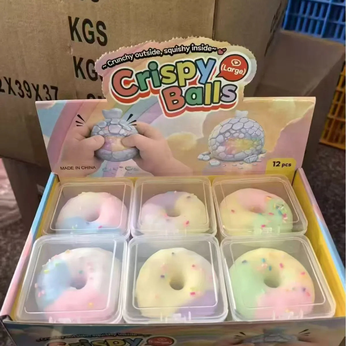 Crunchy Skin Dreamy Macaron color Cat paw Crispy Doughnut squishy Fidget Toy stress relief ball ASMR Toy for Adults Gift