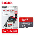 Original SanDisk A1 Memory Card 256GB 128GB 100MB/S 64GB 32GB Micro SD Card Class 10 UHS-1 Flash MicroSD TF + Type-C Card Reader