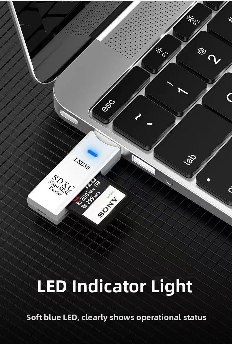Card Reader Writer USB Flash Drive Adapter 2-in-1 Multi-Functional USB 2.0 Micro SD TF Memory Card for PC Laptops