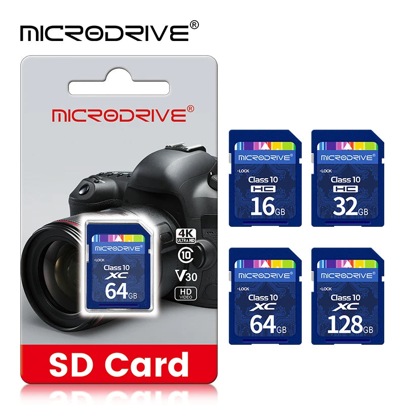 High Speed Class10 SD Card 32GB SD Card 128G 64GB 32GB 16GB Carte SD Memory Card SD Pendrive for Camera Microdrive