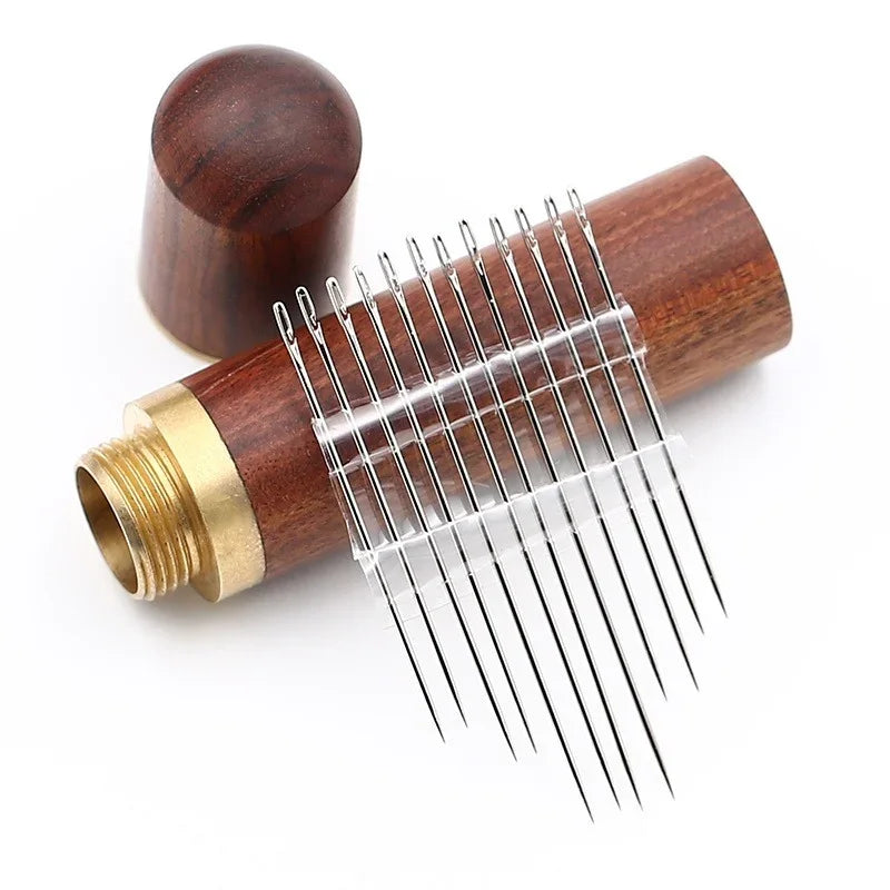 30pcs Elderly Blind Sewing Needles Stainless Steel Quick Automatic Self-Threading Stitching Pins DIY Punch Needle Threader for E