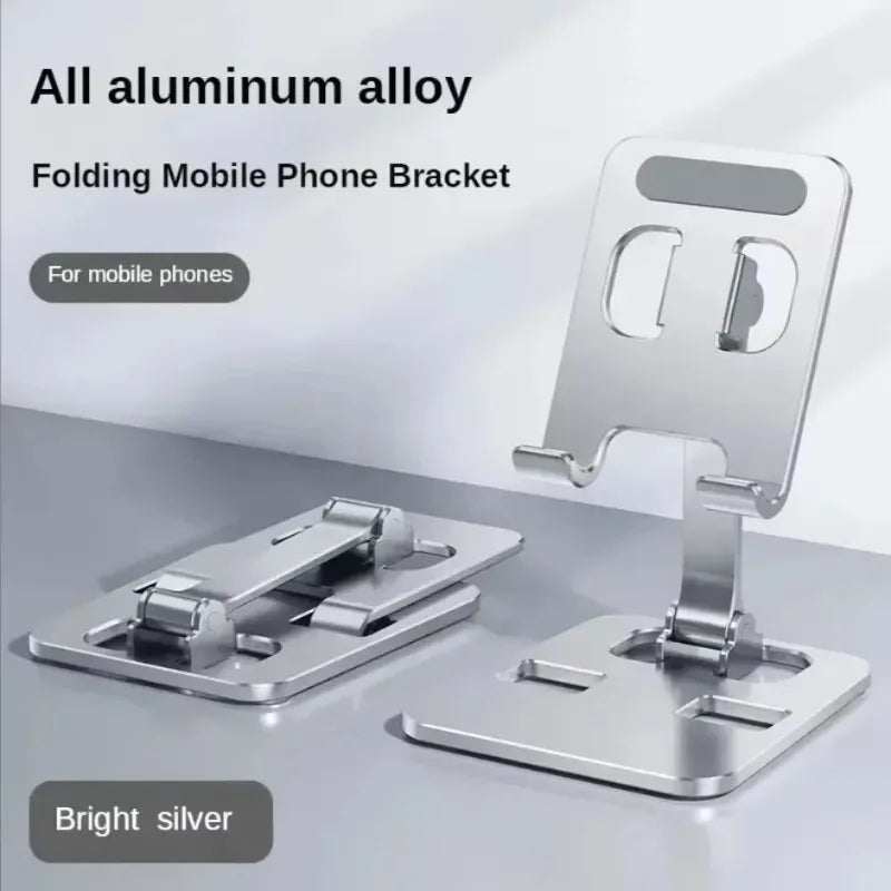 Universal Mobile Phone Holder Foldable Desk Phone Holder Mount Stand For iPhone 12-17 Tablet Desktop Aluminum Alloy Holder