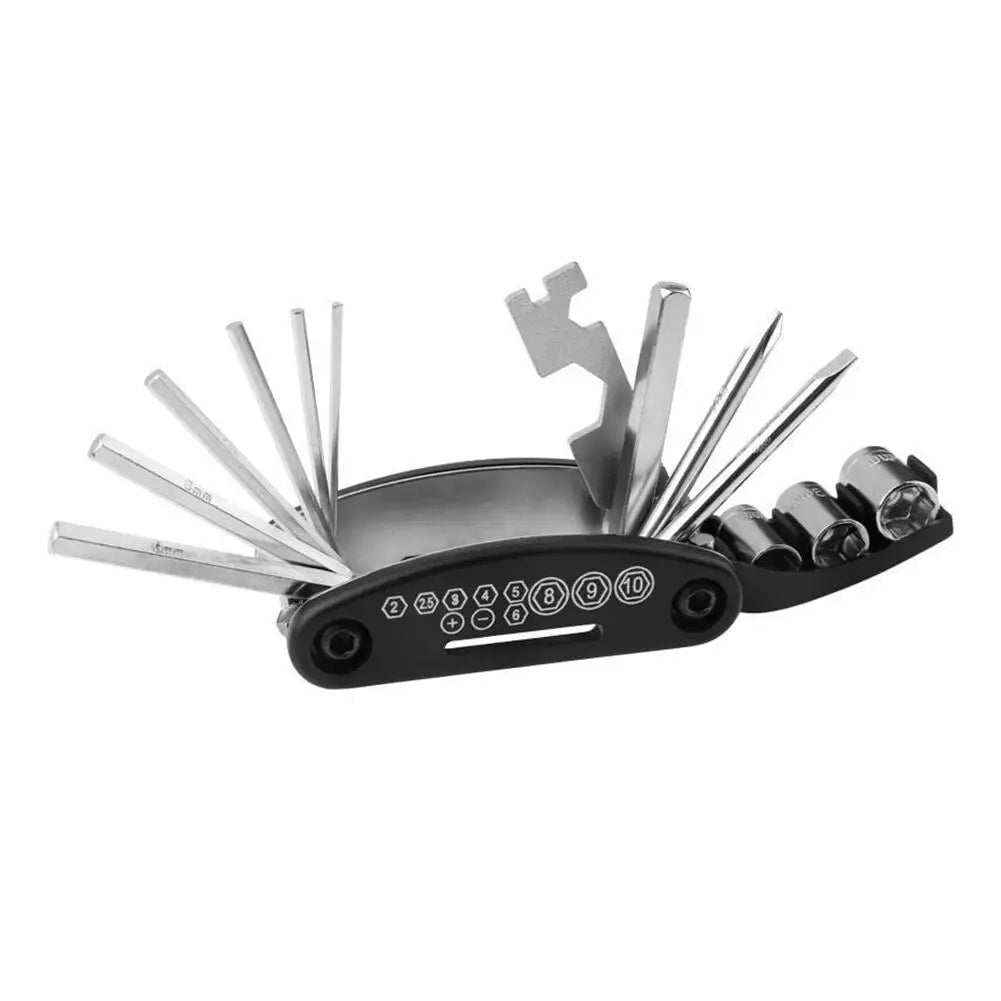 Bicycle Multi-functional Repair Tool 16 in 1 Bike Multi Repair Tools Kit Hex Spoke Wrench Screwdriver for Road Bike Accessories