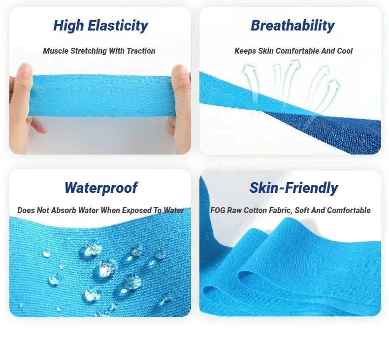 5CMX5M Athletic Elastoplast Injury Sports Tape Muscle Recovery Patch Lift Chest Anti Sagging Knee Elbow Stretch Fitness Brace