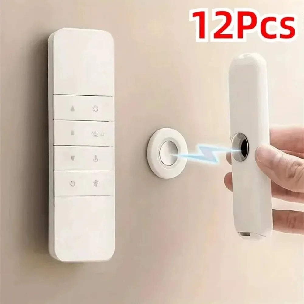 3/6/12PCS TV Remote Holder Magnetic Remote Control Holder Wall Mount Adhesive Remote Control Holder Strong Hold For Home Office