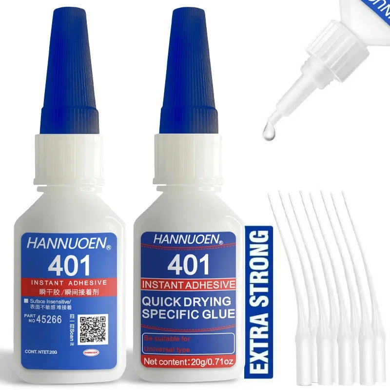 502 super strong quick-drying adhesive, professionally used for daily repair of toy plastics, is white, transparent and odorless