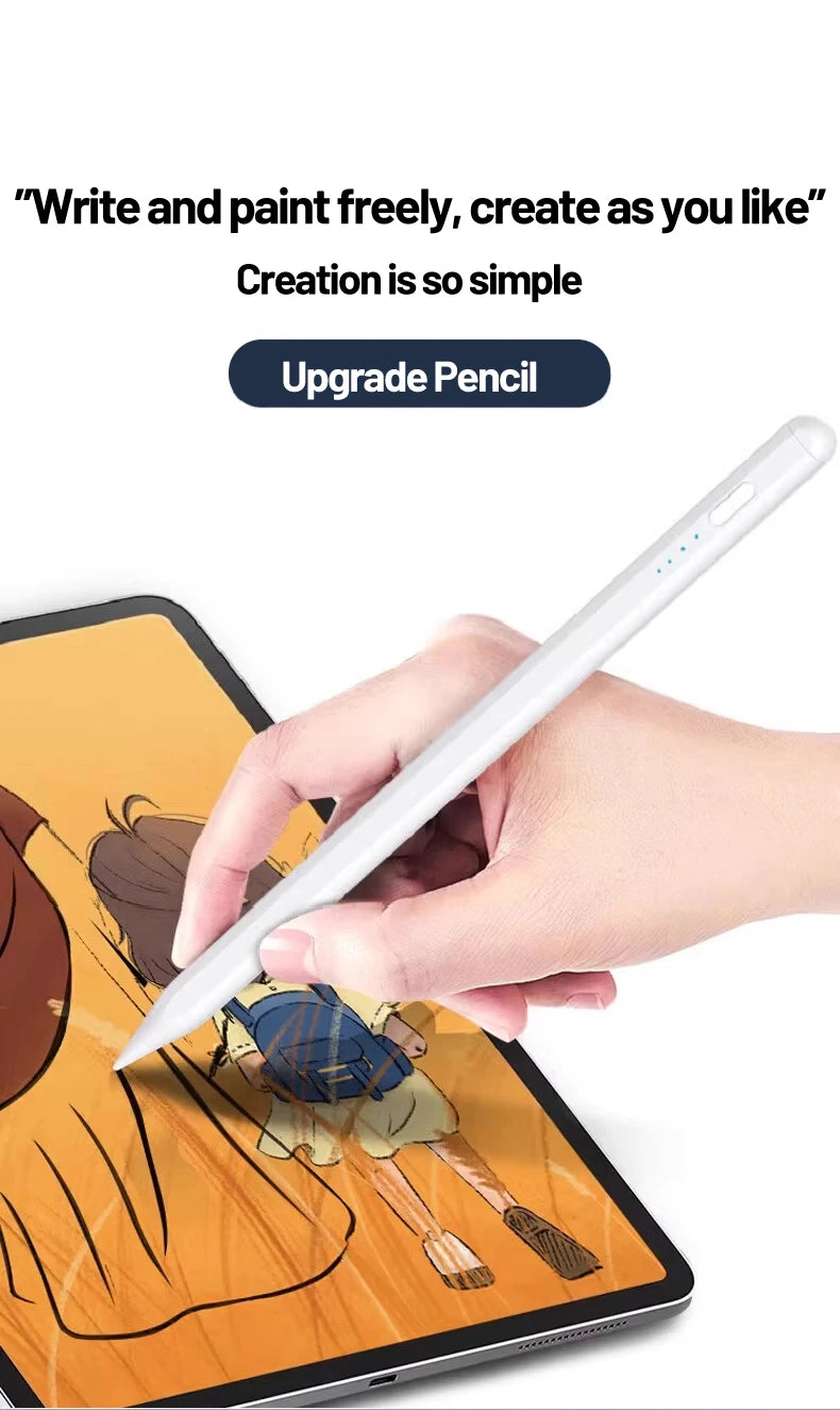 Palm Rejection Stylus Pen with Power Display for Apple iPad - Compatible with iPad 2018-2022 iPad Pro Air Mini