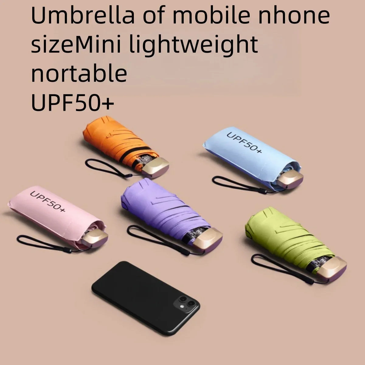 Mini Pocket Umbrella Small Sun Rain Umbrella Vinyl Folding Umbrella UV Ultraviolet Protection Sun Shade Pocket Parasol Capsule