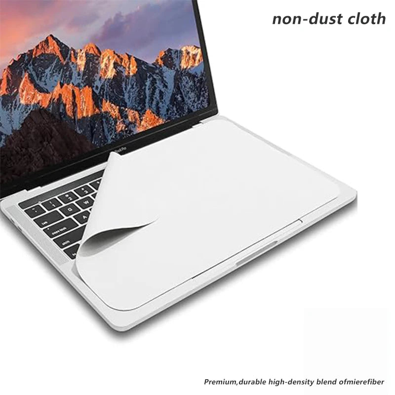 Ultra-Soft Microfiber Cleaning Cloths Notebook Screen Keyboard Protector For MacBook Pro 13-14/15-16 Inch