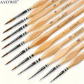 11pcs Detail Brush Set, Triangle Handle Micro Brush, Acrylic Painting Art Brush, Model Oil Painting, Digital Painting Set