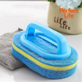 1PC Kitchen Cleaning Brush with Handle - Pot Washing High-Density Thick Scouring Pad Ceramic Tile Wall Cleaning Brush