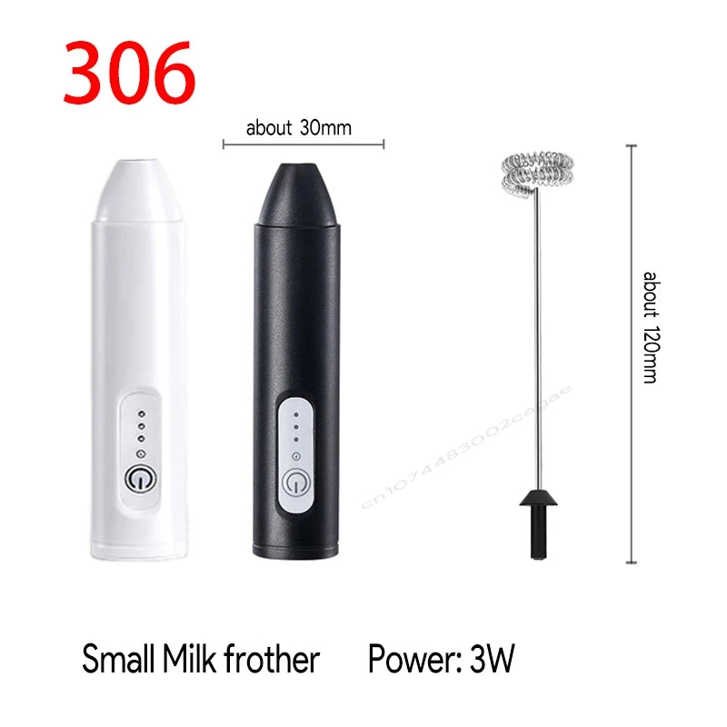 Espumador de Leche Eléctrico Inalámbrico con Carga USB Tipo C – Batidor de Mano de Acero Inoxidable ☕️🥛