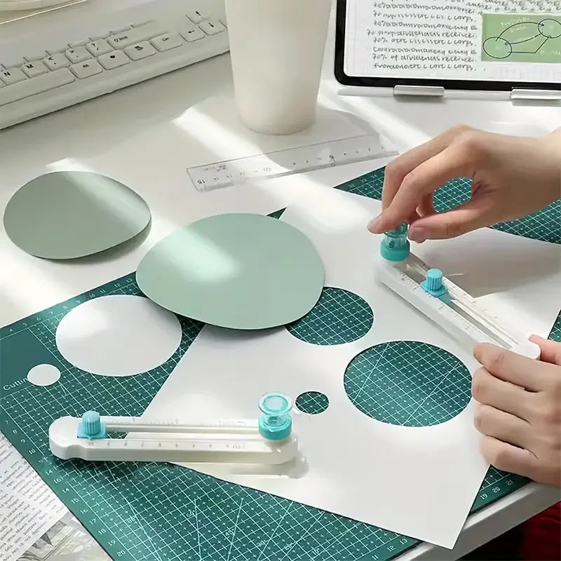 360° Adjustable  Circle Cutter - Precision Scrapbooking Tool for Perfect Circular Paper Cuts - Ideal for Craft Enthusiasts