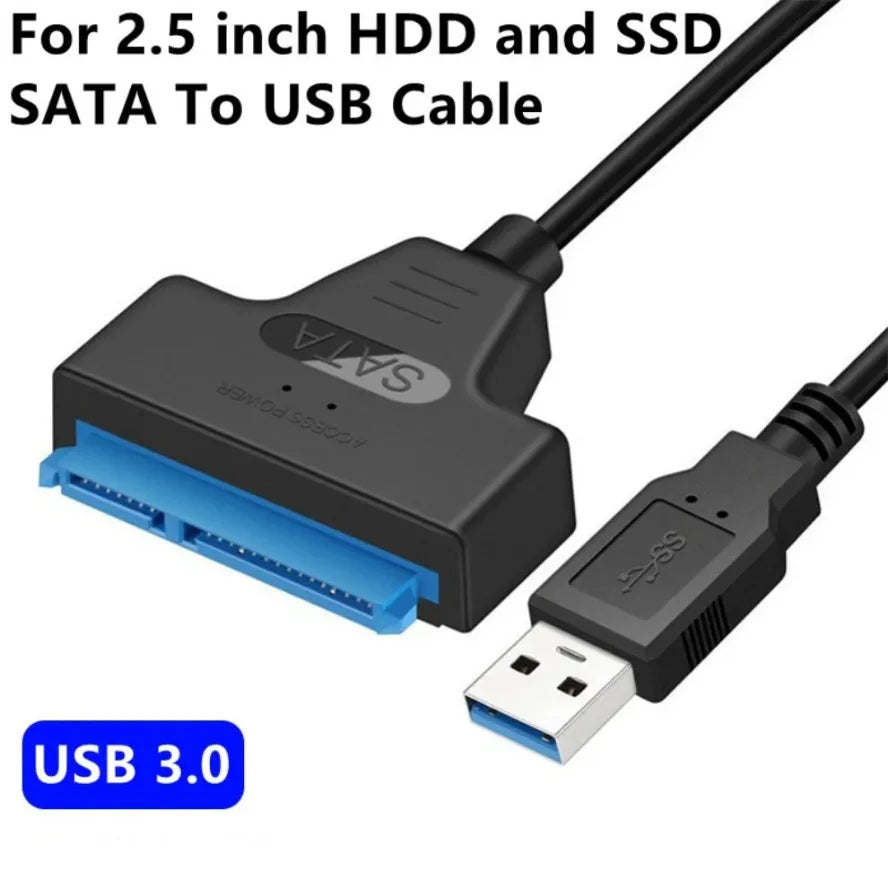 LccKaa SATA To USB 3.0 / 2.0/Type-C Cable for 2.5 Inch External HDD SSD Hard Disk Drive SATA 3 22 Pin Adapter USB SATA Converter