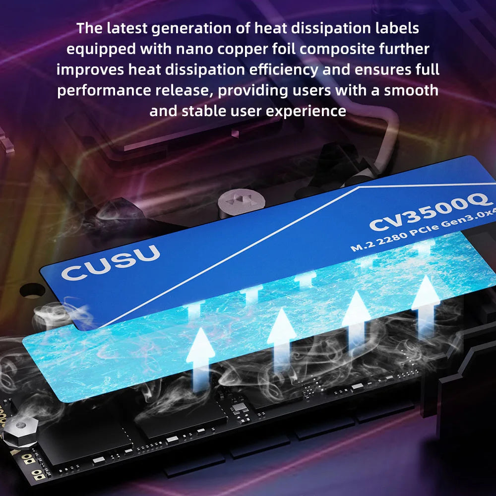 CUSU M2 SSD 1TB 2TB NVMe SSD 512GB Hard Drive PCIe3.0 X4 Internal Solid State Disk for Laptop Desktop