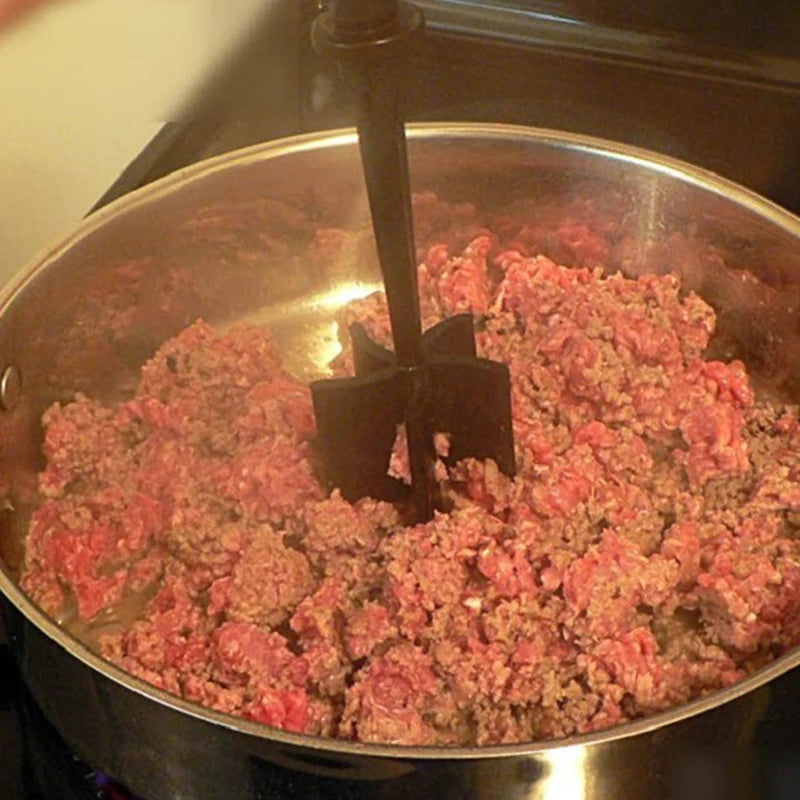 1pc Meat Chopper, Hamburger Chopper, Premium Heat Resistant Masher And Smasher For Hamburger Meat, Ground Beef, Ground Turkey