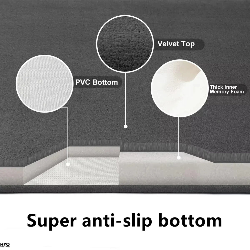 Alfombra de baño súper absorbente y antideslizante de terciopelo coral para suelo y puerta