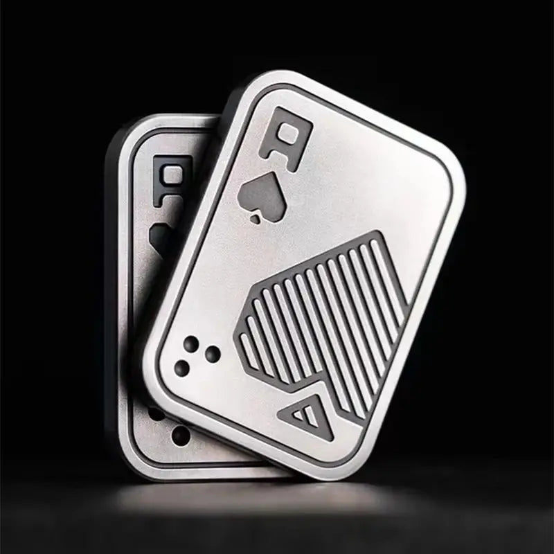 Metal Fidget Slider Poker Card Ace Of Spades Magnetic Push Card EDC Fidget Toy Adult Stress Relief Anxiety Relief Gift