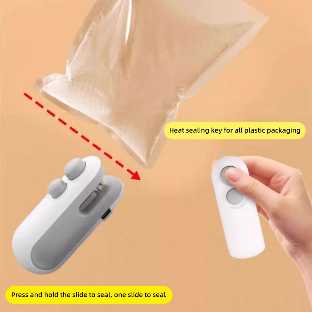🍱 Mini Selladora Térmica Portátil para Bolsas de Alimentos 🔥 Cierre Hermético | 🛍️ Sellador de Bolsas de Plástico | 🏠 Ideal para Conservar la Frescura de tus Alimentos