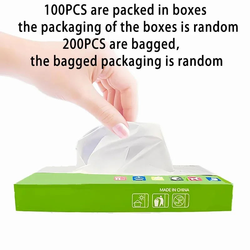 100/200PCS Disposable TPE Gloves, Powder Free and Latex Free, Suitable for Kitchen, Bathroom Cleaning