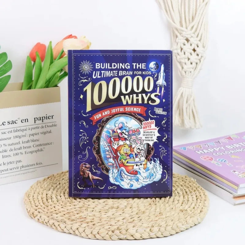 100000 Whys: Building The Ultimate Brain for Kids English Version Fun Science Cartoon Book Children's Early Education STEM Learn