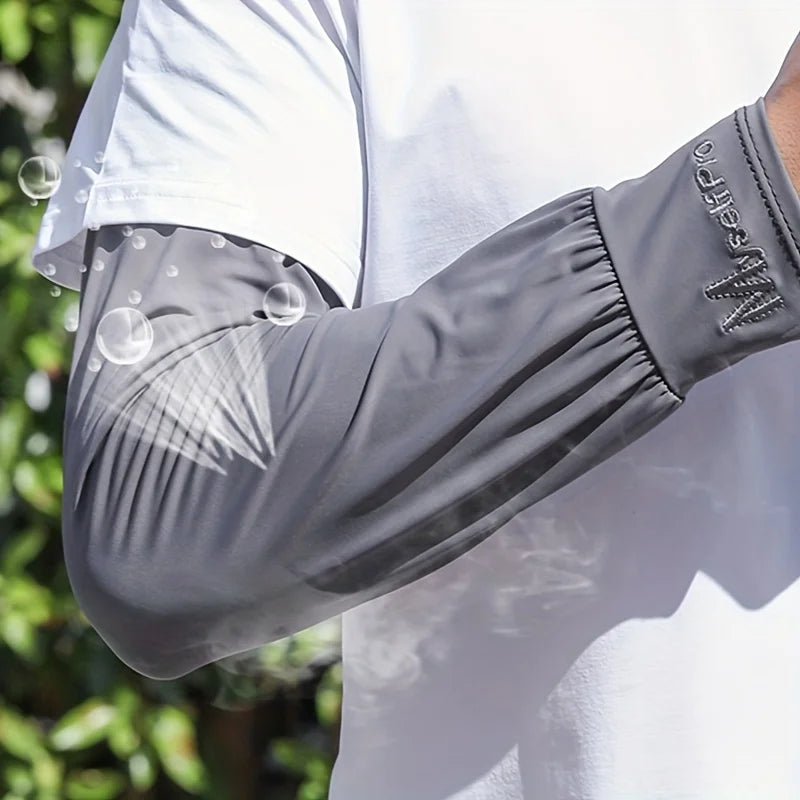 Cooling Arm Sleeves Breathable Sun Protection Ice Slik Sleeves Summer Outdoor Sports Driving Cycling Sleeves Men Loose Arm