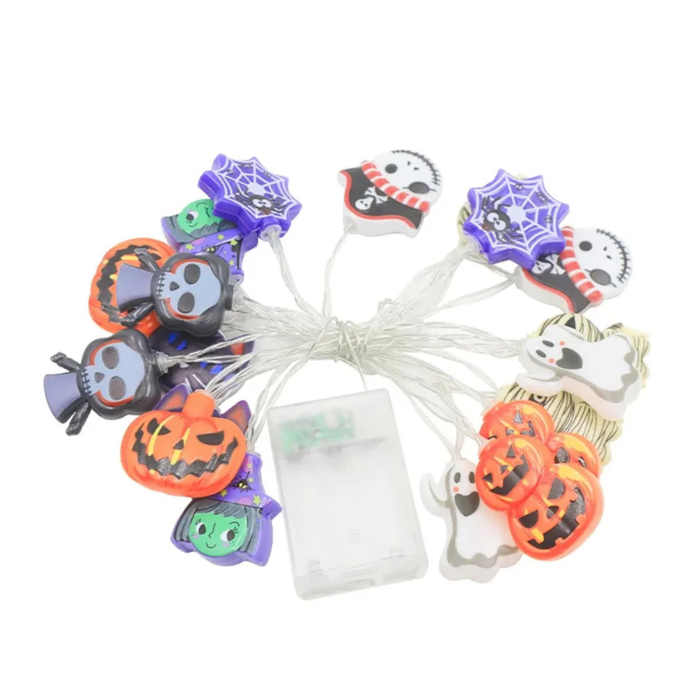 🎃 Luces LED Decorativas de Halloween con Calabazas y Fantasmas 👻✨