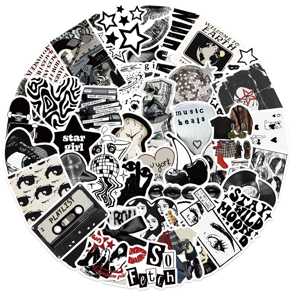 50/100pcs Downtown Girls Aesthetic Stickers Y2K Cartoon Graffiti Decals DIY Phone Laptop Notebook Waterproof Sticker Kids Toys
