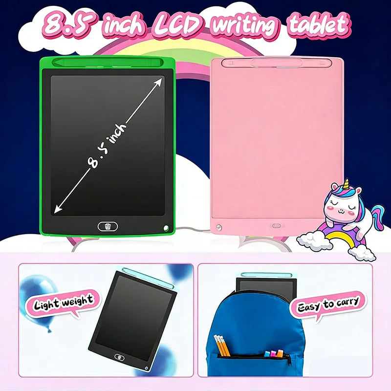 8.5'' LCD Writing Tablet Drawing Board Kids Graffiti Sketchpad Toys Handwriting Blackboard D Counting Learning Toys Birthday Gif