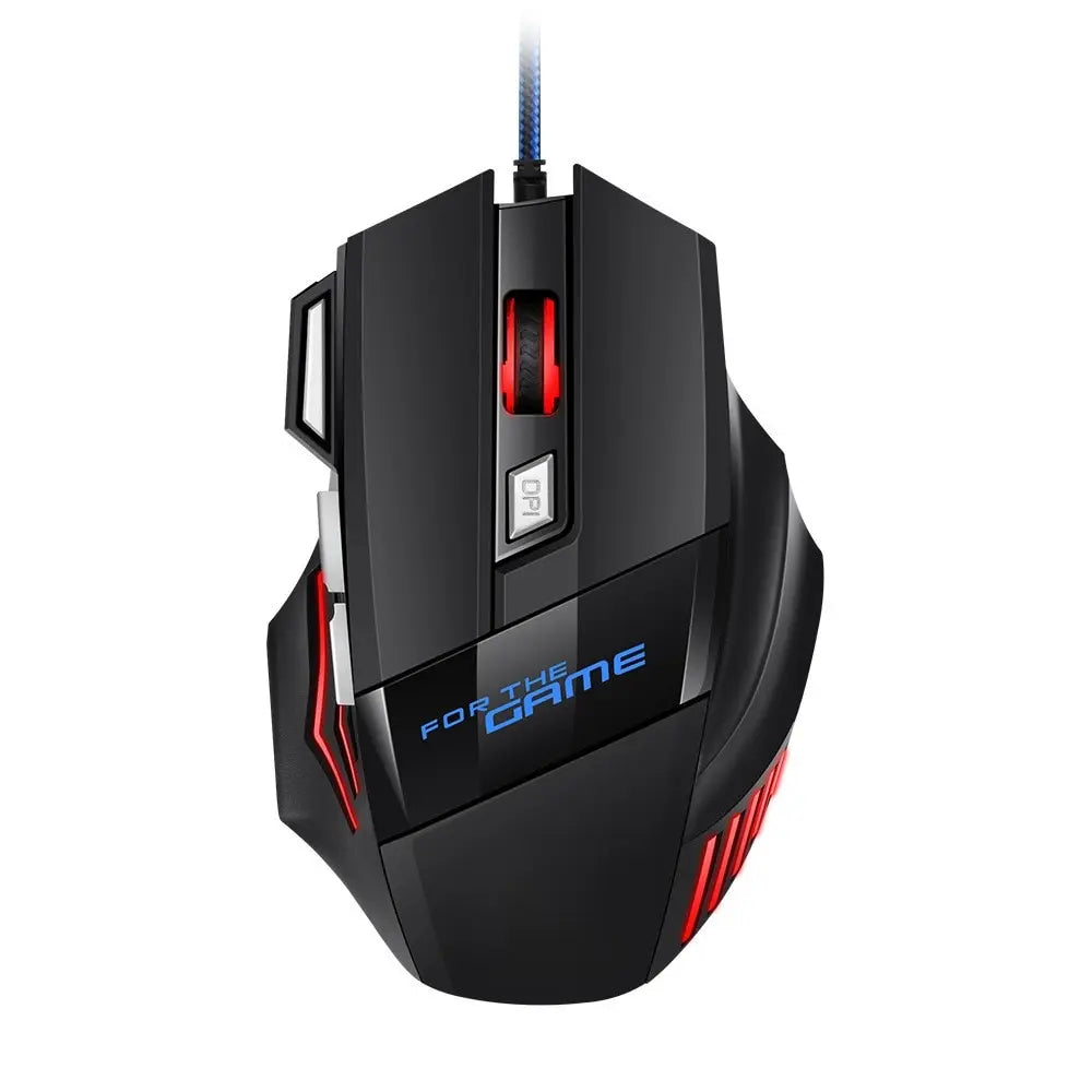 1 PC New Hyperspeed USB Gaming Mouse RGB Backlit Ergonomic Game Mice 7D Esports Wired Mouse for Laptop PC Gamer