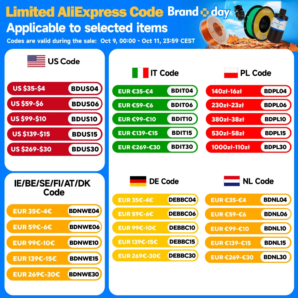 KINGROON Newest HS-PETG 3D Printer Filament 1.75mm High Speed 3D Printinng Material Hyper PETG 5KG 10KG Mix Color
