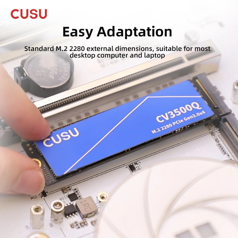 CUSU M2 SSD 1TB 2TB NVMe SSD 512GB Hard Drive PCIe3.0 X4 Internal Solid State Disk for Laptop Desktop