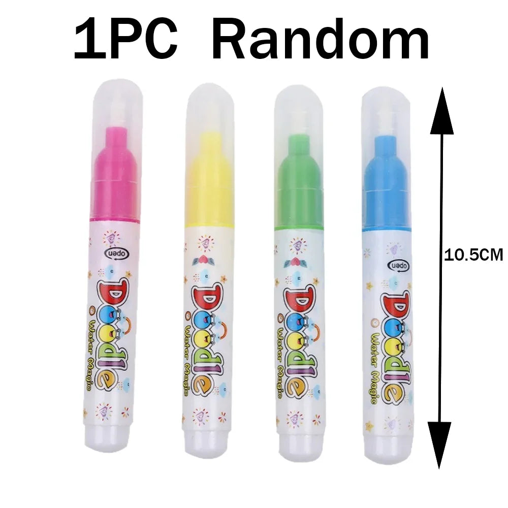 1PC Children's Watercolor Painting Magic Book with Refillable Water Pen for Children Animal Cartoon Painting Book Education Toys
