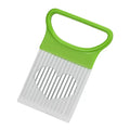 Stainless Steel Onion Cutter Holder Food Slicers Assistant Tomato Onion Slicer Holder Vegetables Cutting Fork Kitchen Gadgets