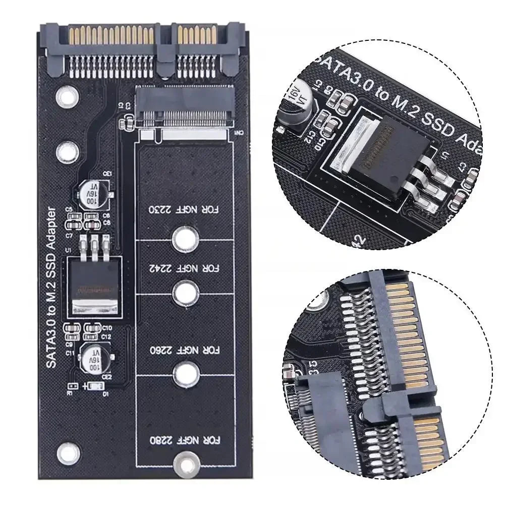 M.2 to SATA3 Adapter Card 6Gbps NGFF Converter for M.2 SATA SSD High Efficiency SSD Convert Adapter Card