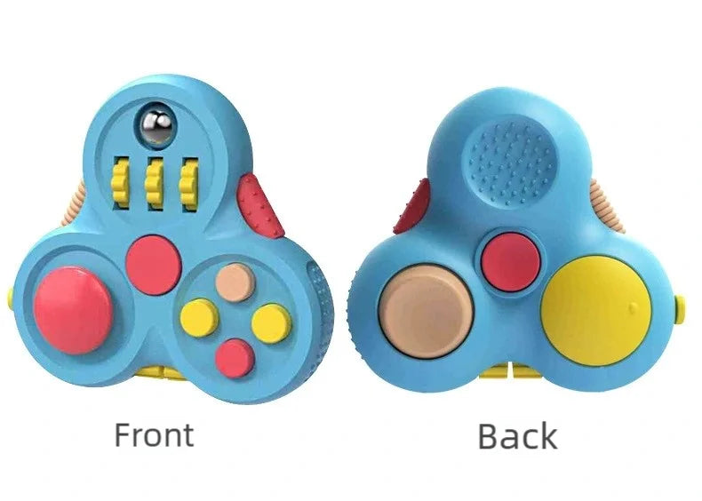 Hot-Selling Second-Generation Stress-Relief Handle, Triangular Handheld Fidget Spinner, Multi-Functional Fidget Spinner Handle, Portable Stress-Relief Handheld Toy with 12 Sensory Functions, Suitable for Anxiety, Adhd, Autism