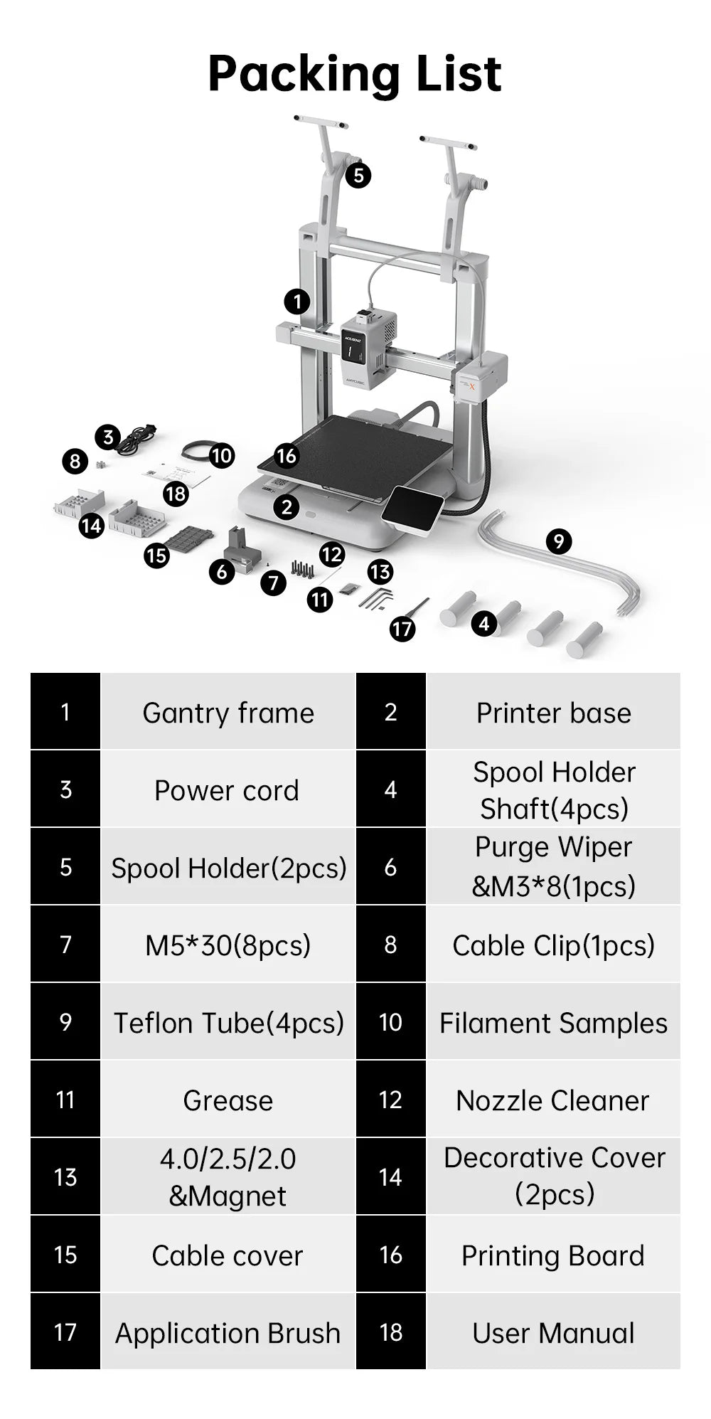 ANYCUBIC Kobra X 600mm/s Max Print Speed 3D Printer 2x Time & Material Savings Up To 19 Colors Printing AI Detection 3D Printer