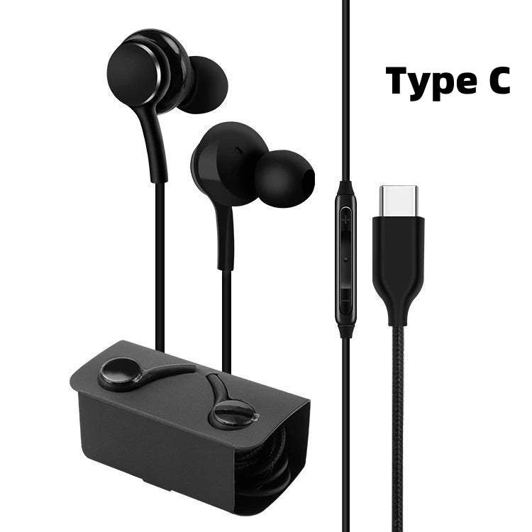 Wired Type‑C Earphones, In‑Ear 3.5mm Earbuds Headphones, Stereo Headset Audio Accessories for Android Smartphones