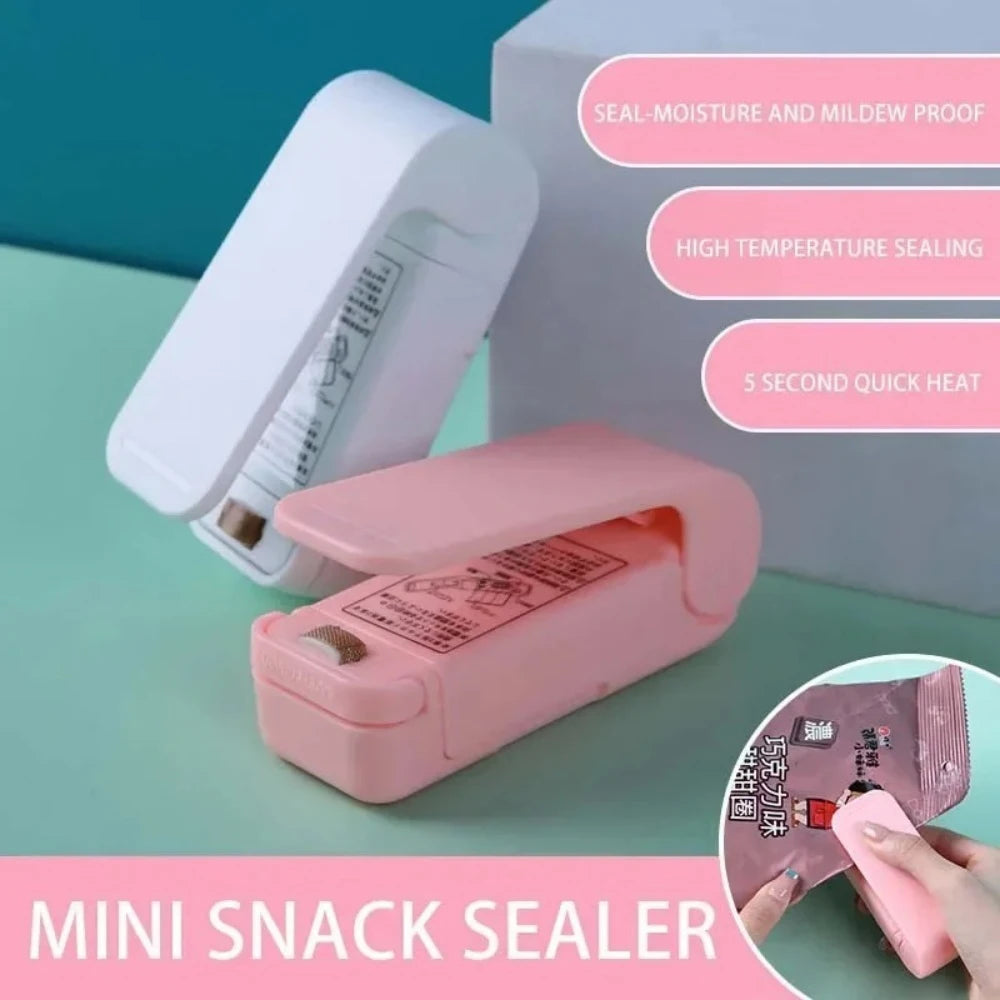 1pc Kitchen Handheld Snack Sealer, Plastic Bag Sealer For Freshness, Easy-To-Use Kitchen Gadge, Portable Heat Sealer Packaging